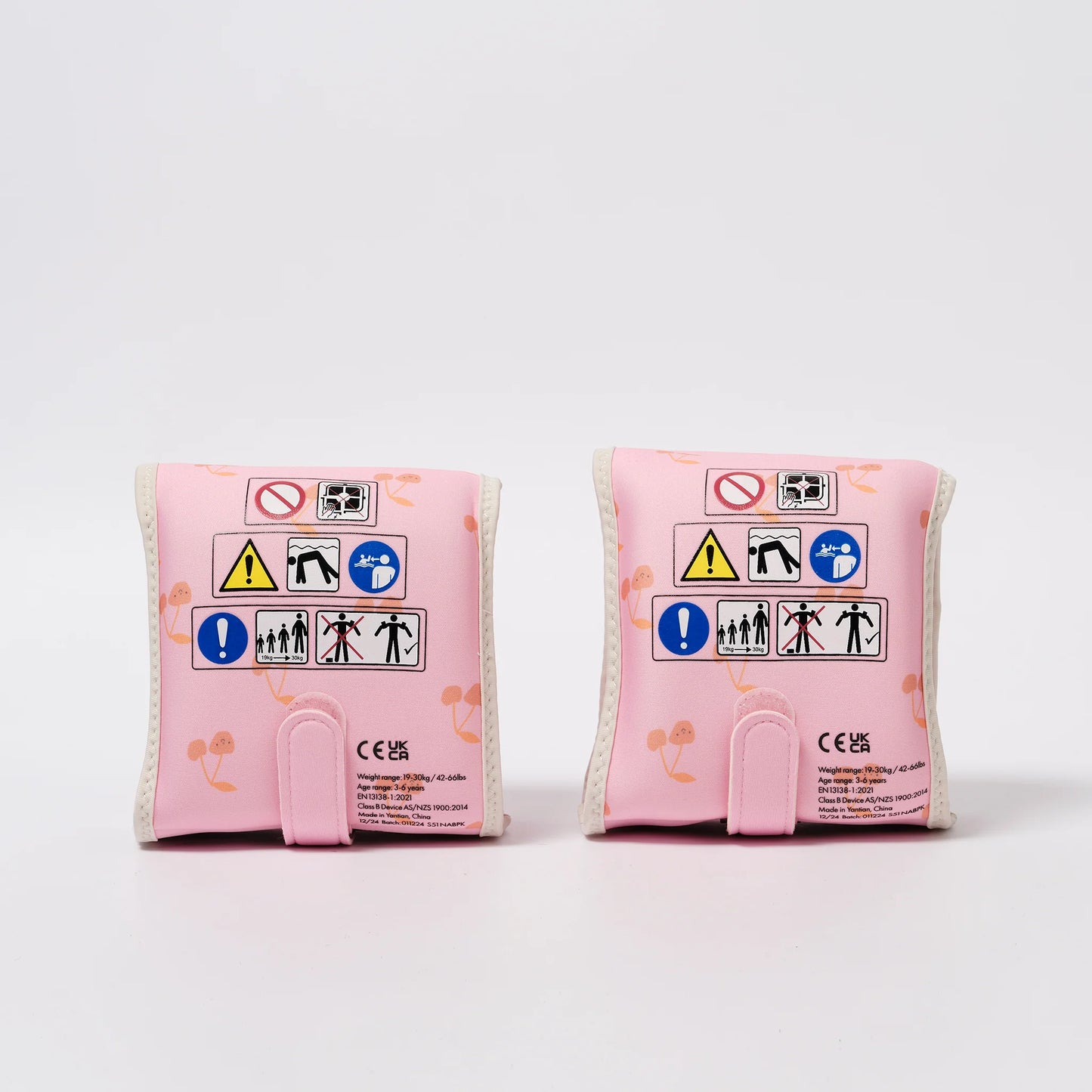 Kids Neoprene Arm Bands Cotton Candy Cherry