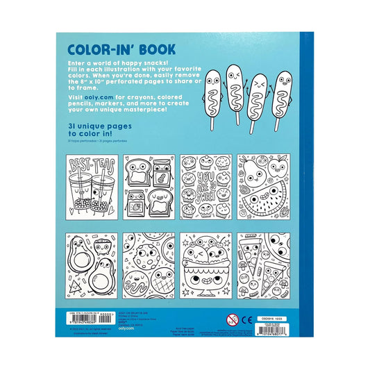 Color-in Book: Happy Snack