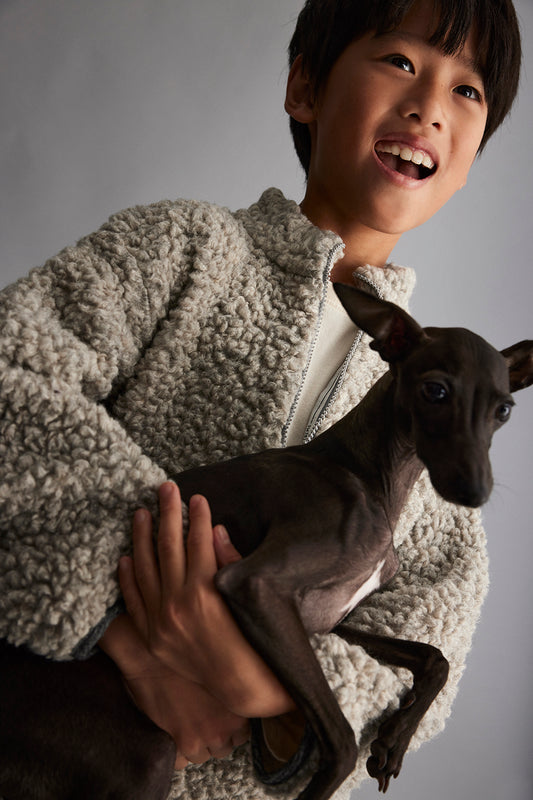 Teddy Fleece Collar Jacket