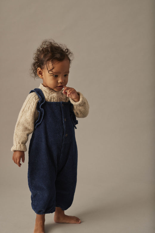 Ruffled Corduroy Baby Overalls