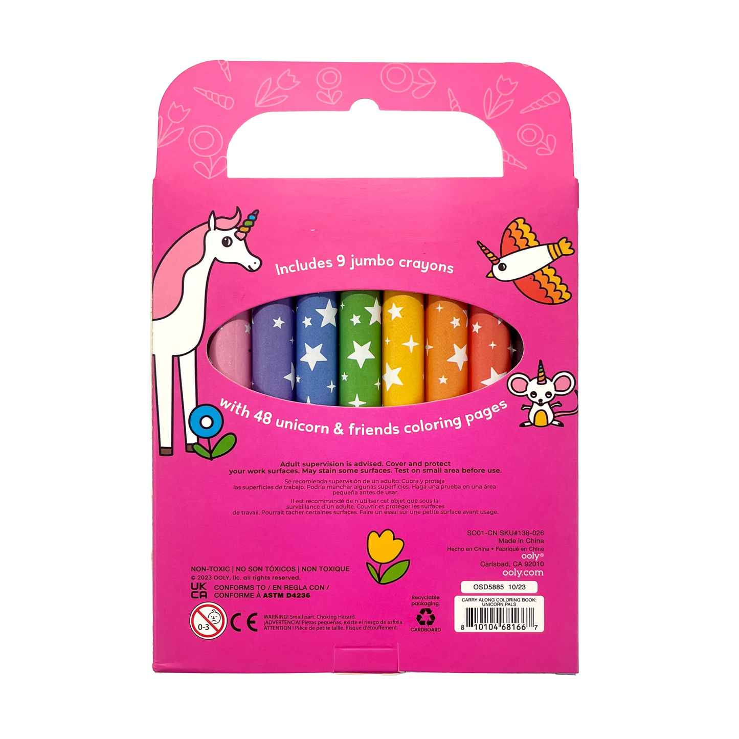 Carry Along Unicorn Coloring Set