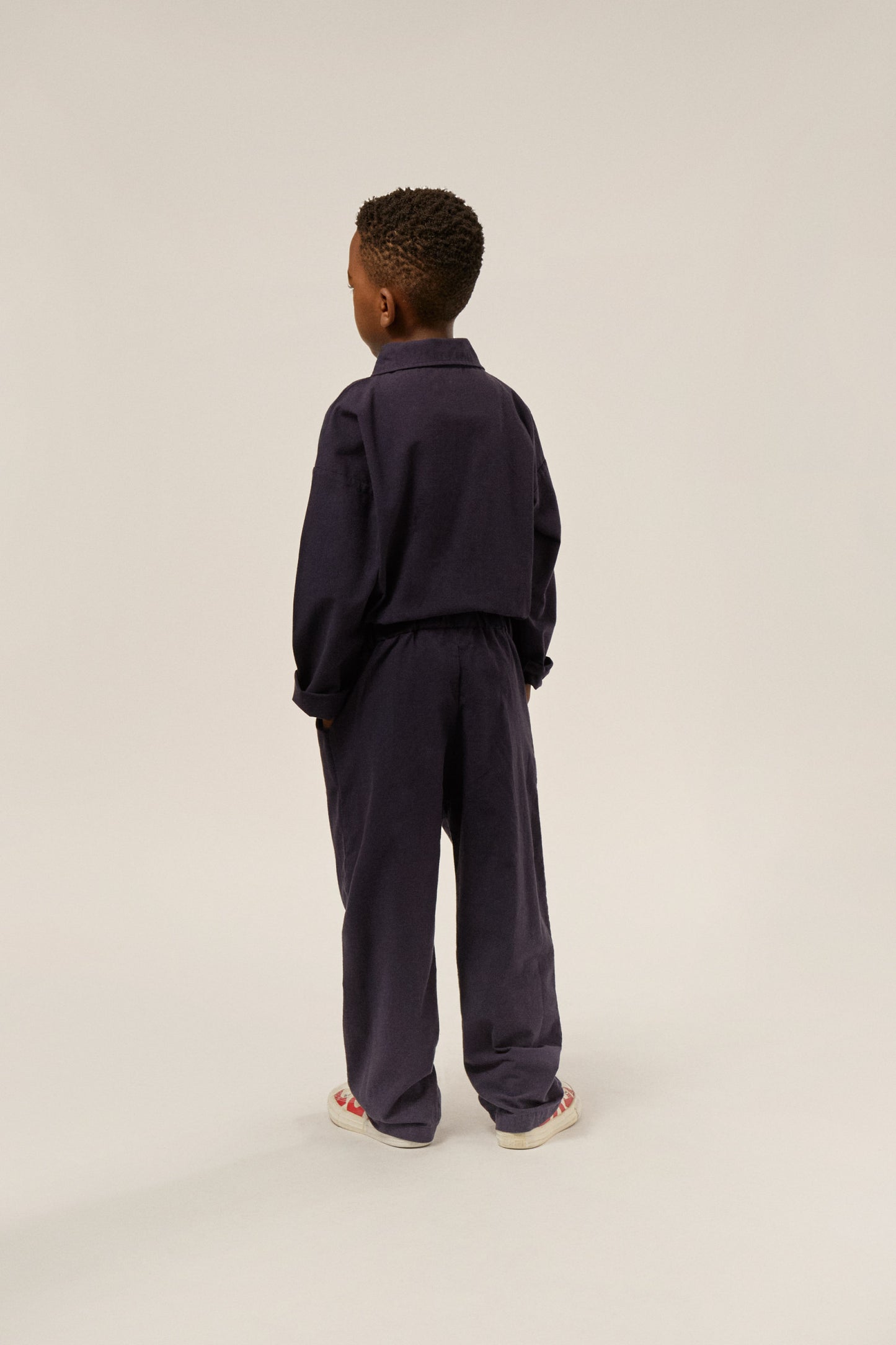 Blue Washed Long Sleeves Kids Overall