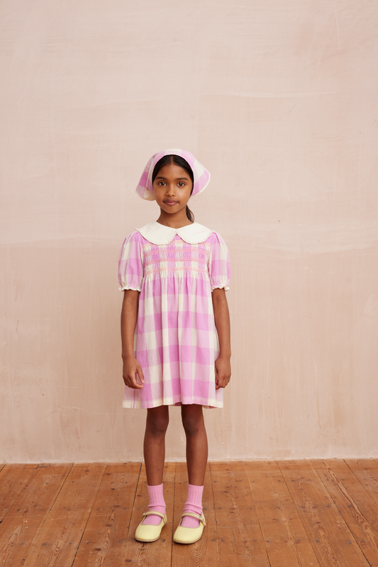 Lalie Check Lila Dress