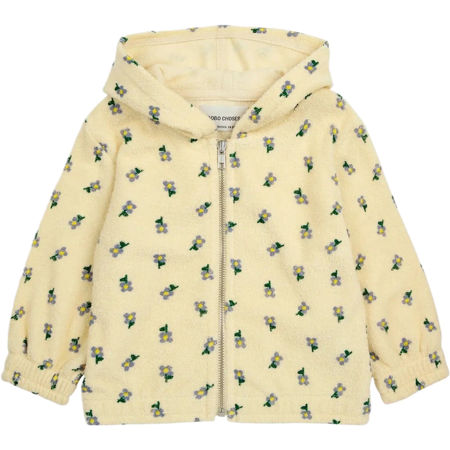 Pansy Flower Zipped Sweatshirt