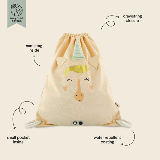 Mrs. Unicorn Drawstring Bag