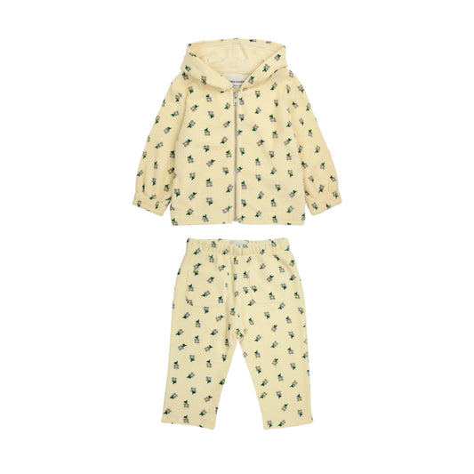 Pansy Flower Zipped Sweatshirt