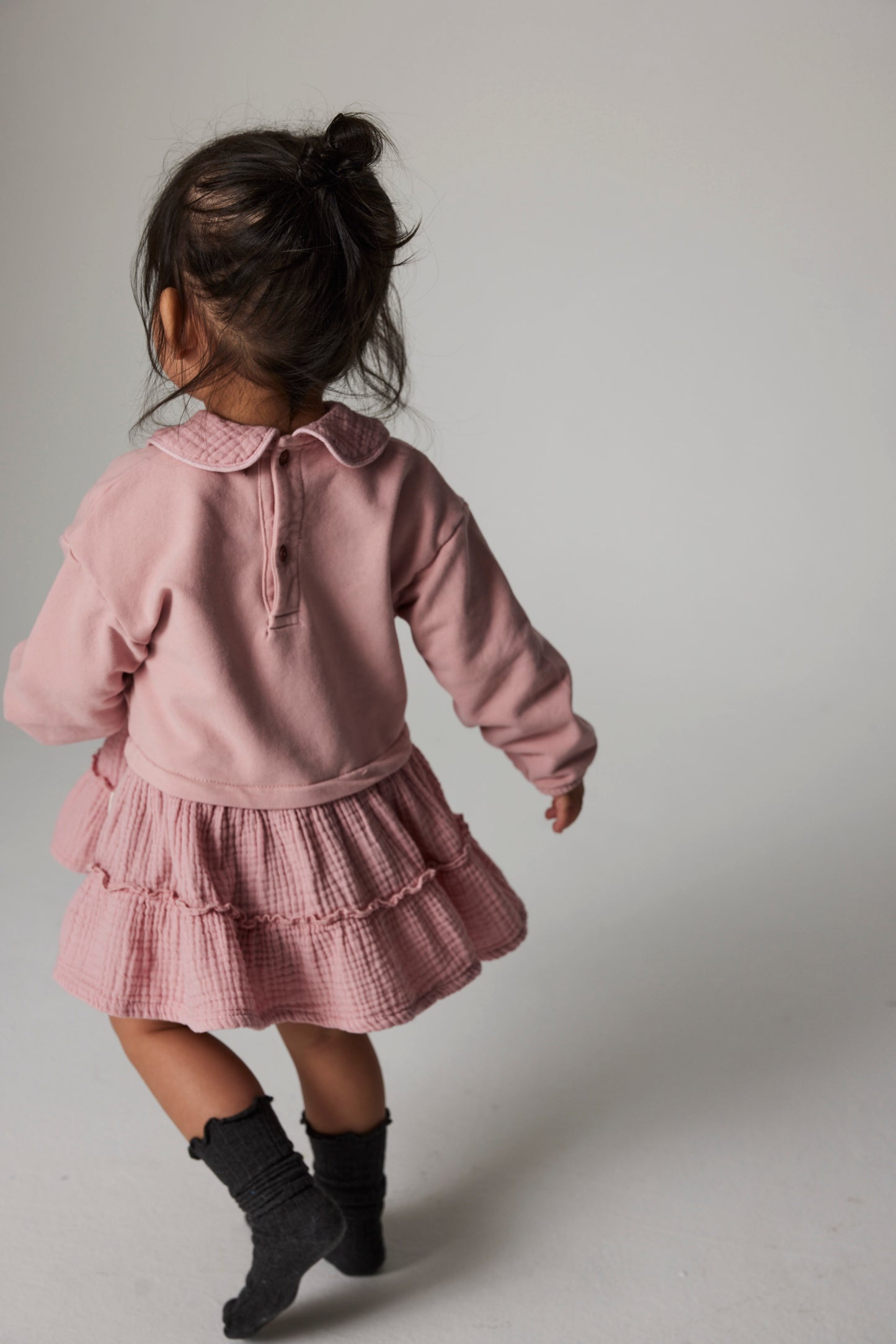 Mia Soft Fleece Baby Dress Pink