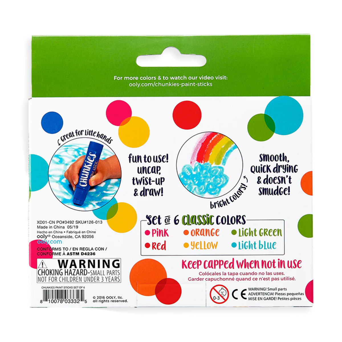 Chunkies Paint Sticks - Classic Pack of 6