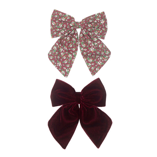 Agnes Oversize Bow Pack Burgundy