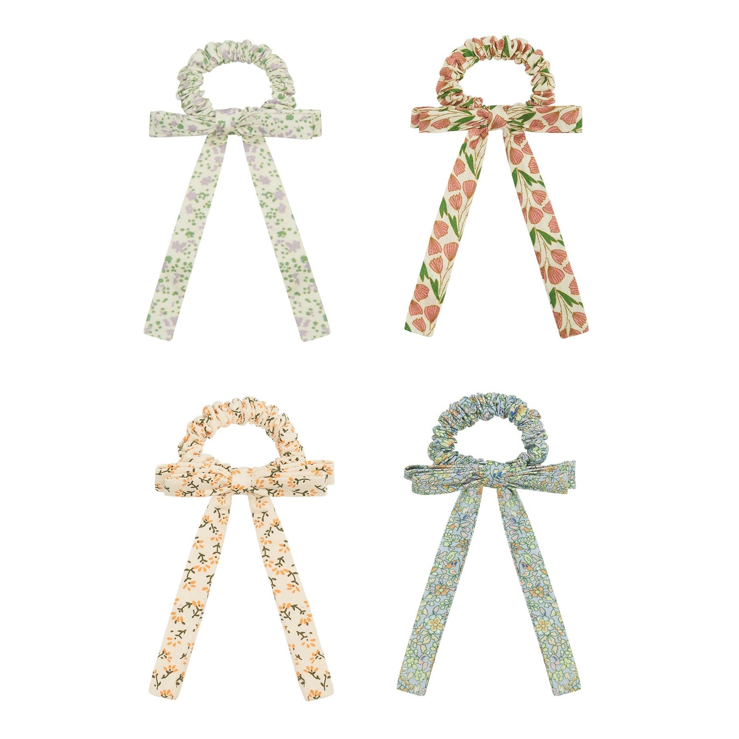 Floral Bow Scrunchies