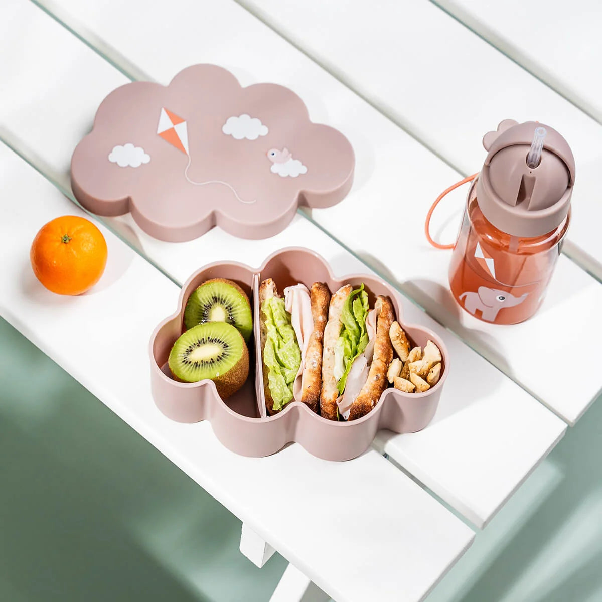 Lunch & Snack Box Straw Bottle Powder