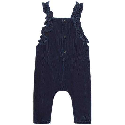 Ruffled Corduroy Baby Overalls