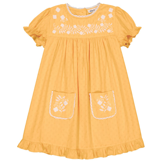 Louisa Dobby Apricot Dress