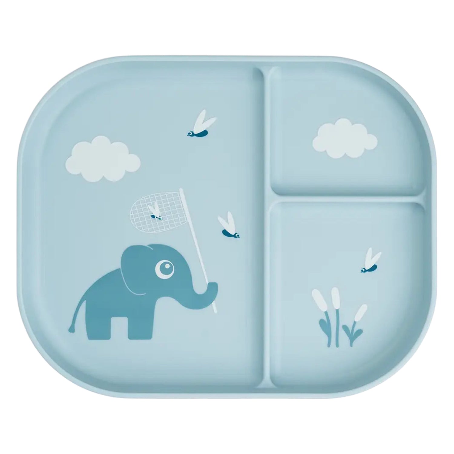 Foodie Compartment Plate Elphee Blue