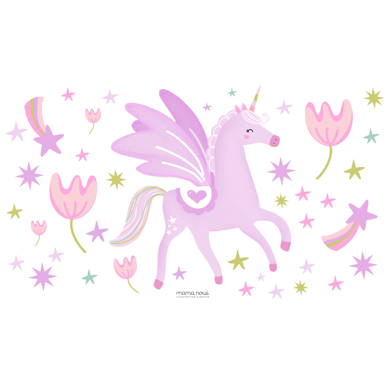 Unicorn Meadow Wall Stickers