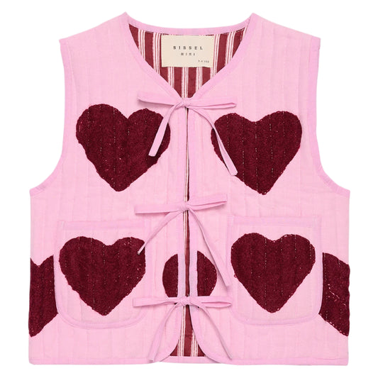 Suzani Embroidery Burgundy Hearts