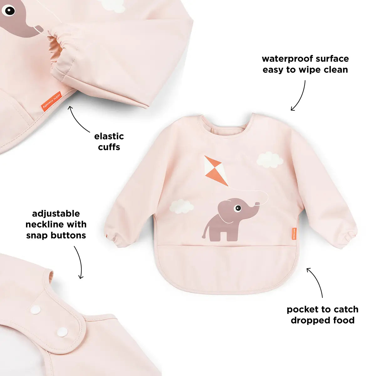 Sleeved Pocket Bib Playground Powder