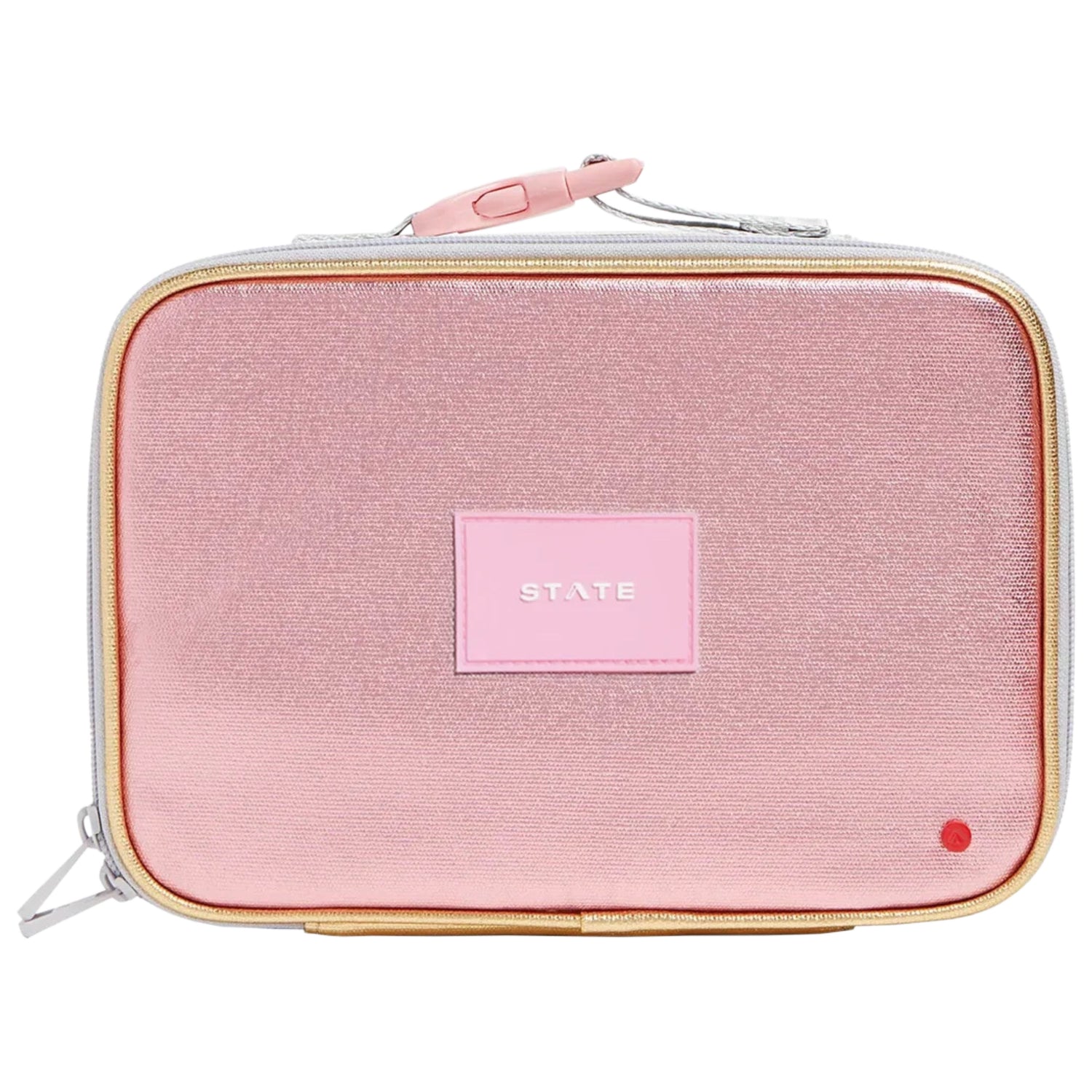 Pink Silver Lunch Bag