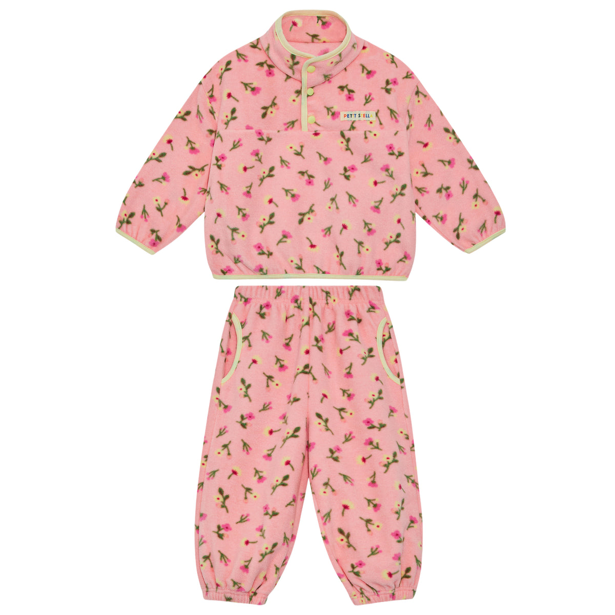 Pink Blossom Fleece Set