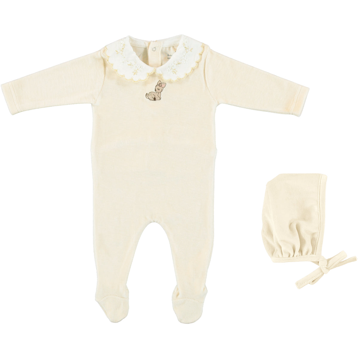 Ines Collar Overall Set Bamby Velour Natural