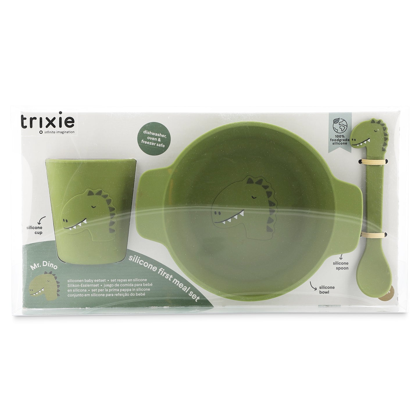 Mr. Dino Silicone First Meal Set