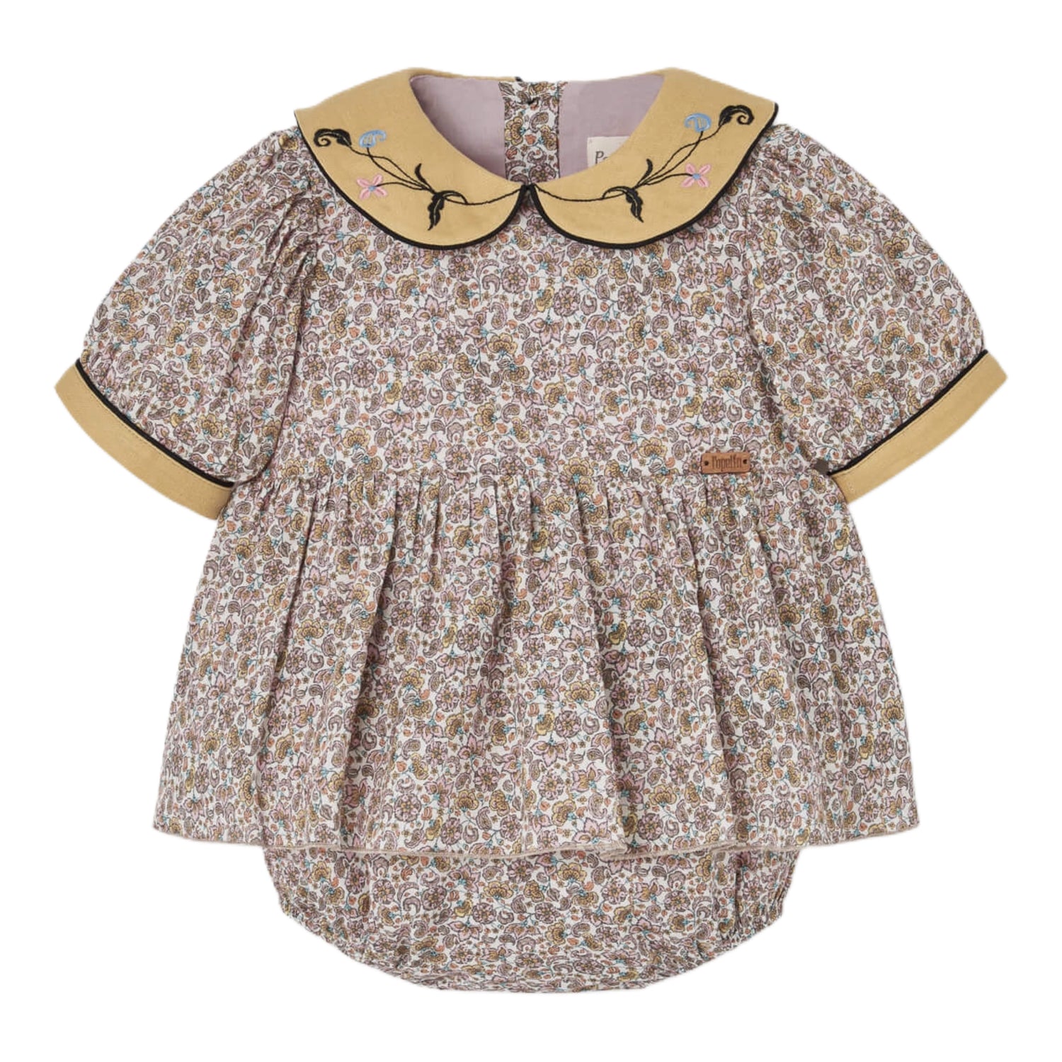 Cashmere Romper Suit With Baby Collar