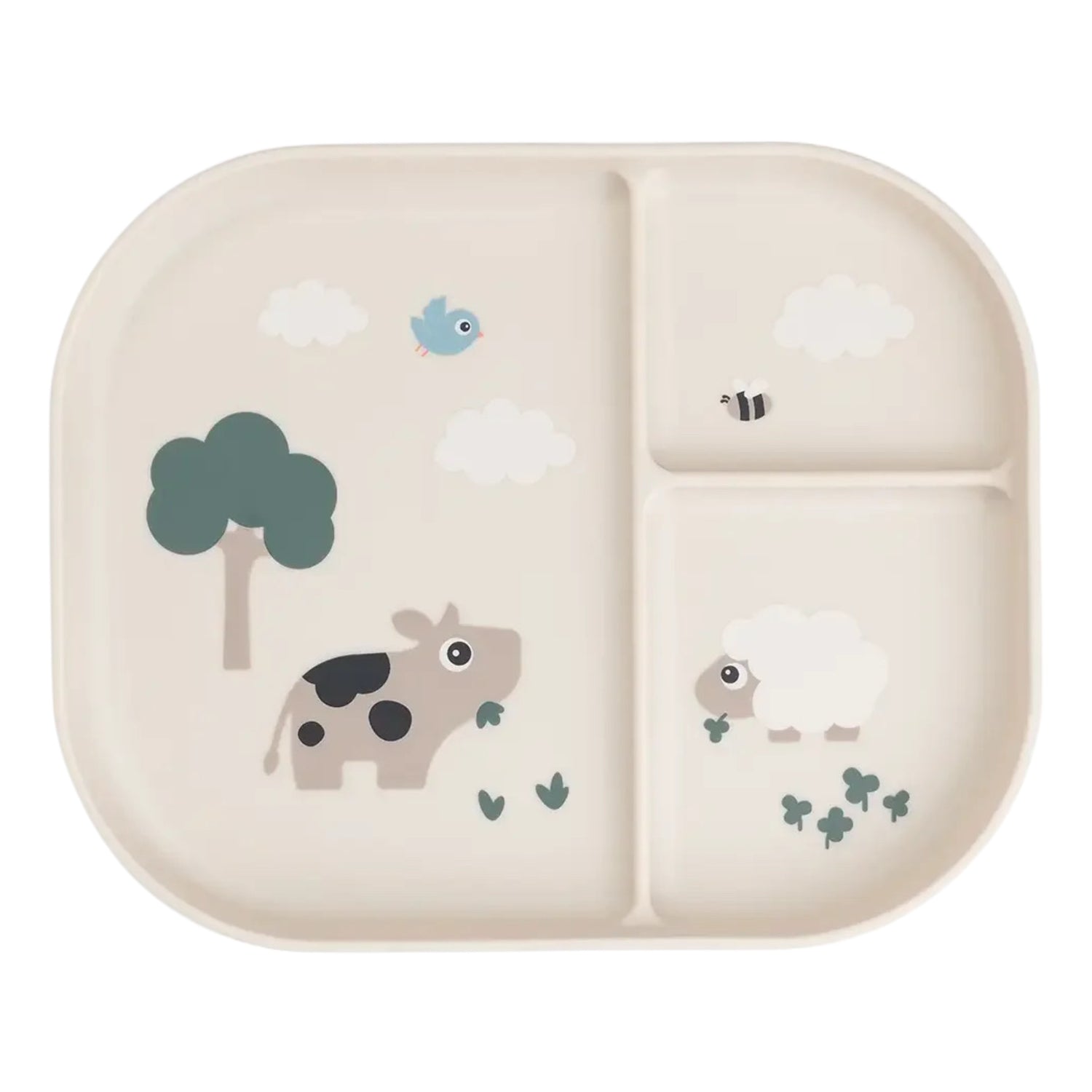 Foodie Compartment Plate Tiny Farm Sand