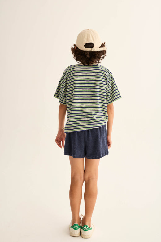 Blue Green Striped Terry Set