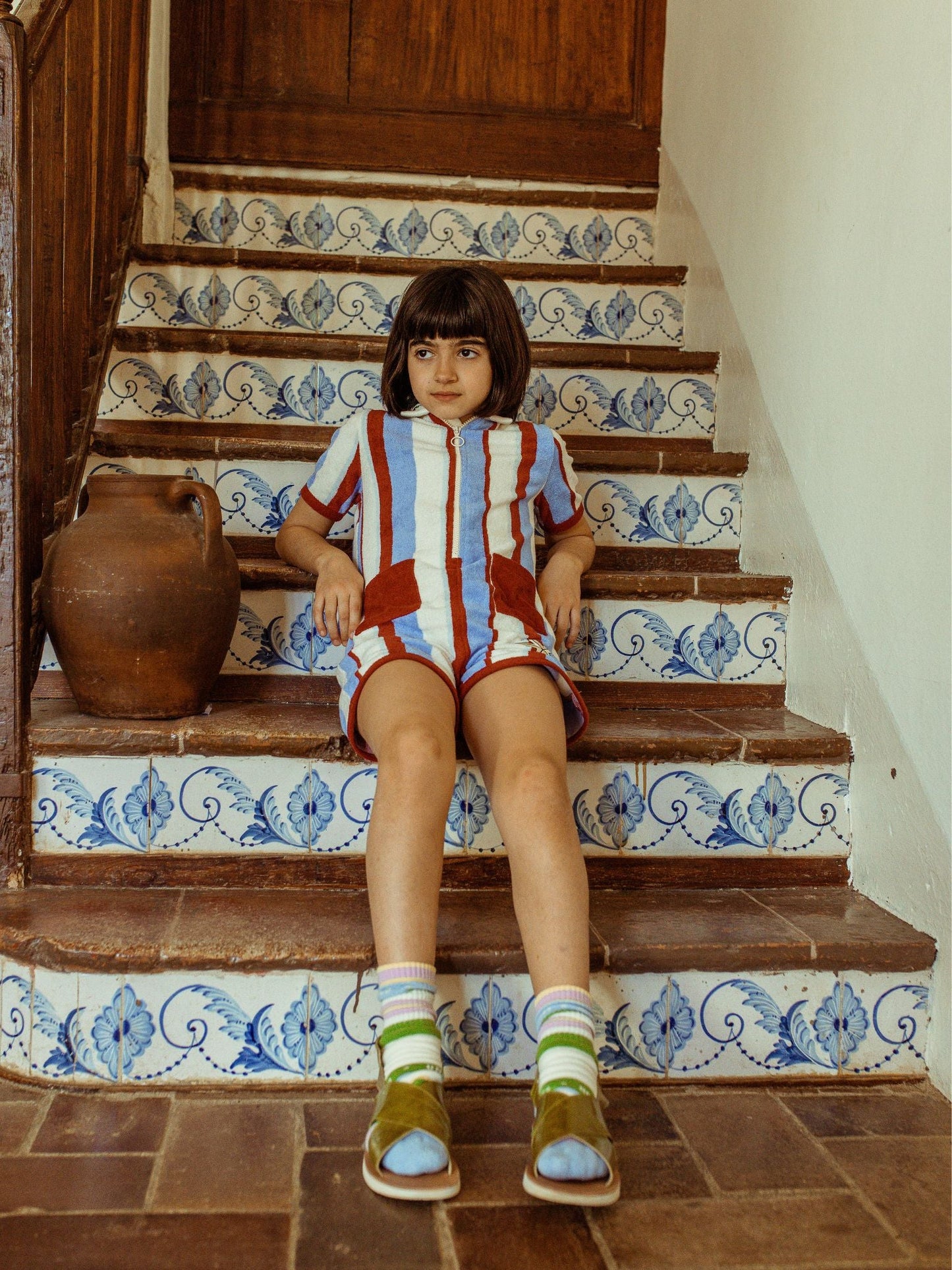 Marina Stripes Terry Overall