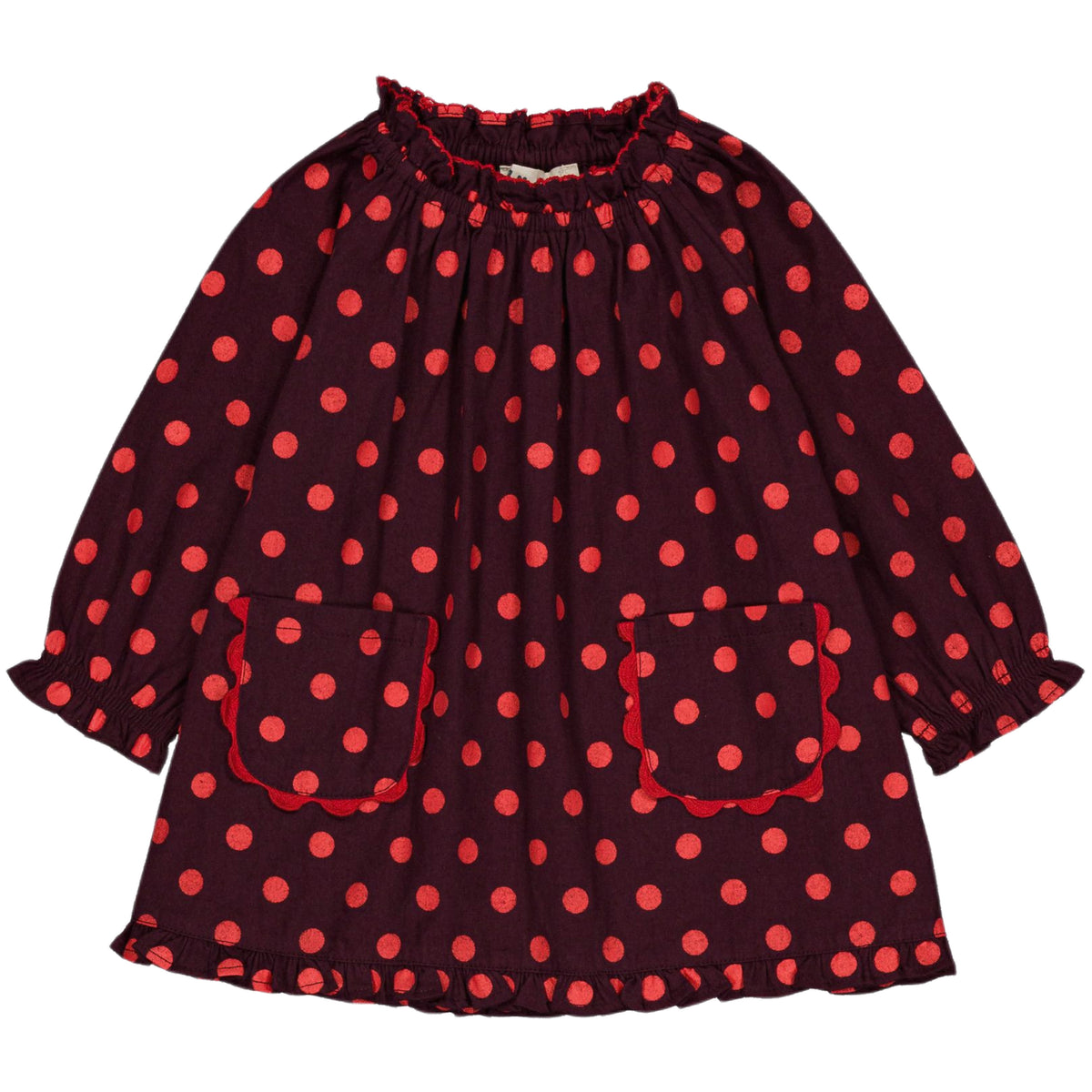 Plum Dots Baby Dress