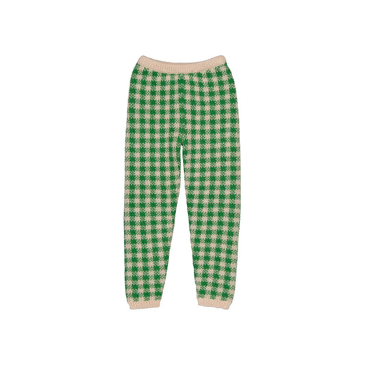 Gingham Green Knit Pant