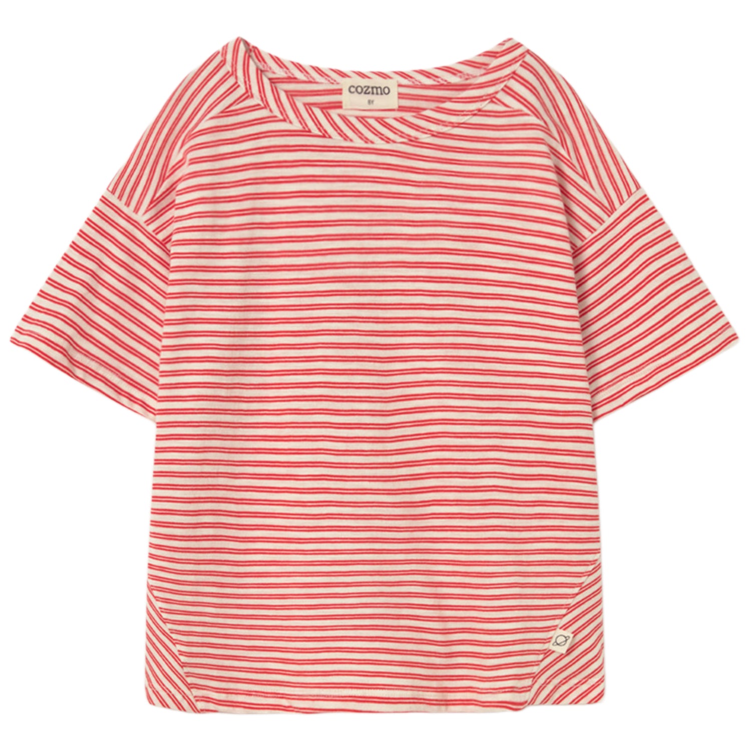 Alan Tomato Striped Slub Cotton T-shirt