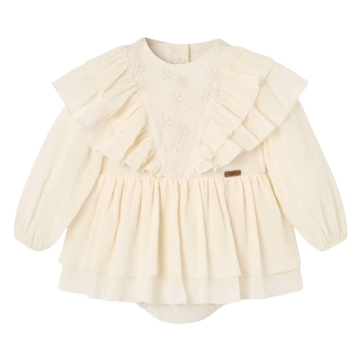 Triangular Yoke And Frills Romper