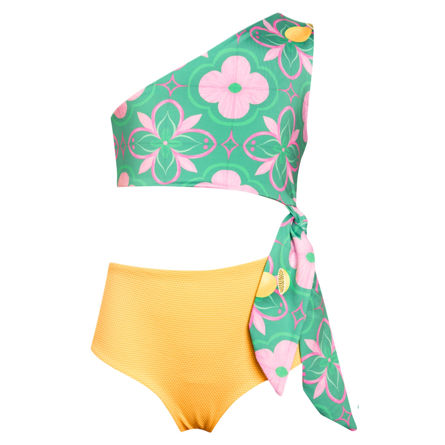 Azulejo Verde Knot Trikini