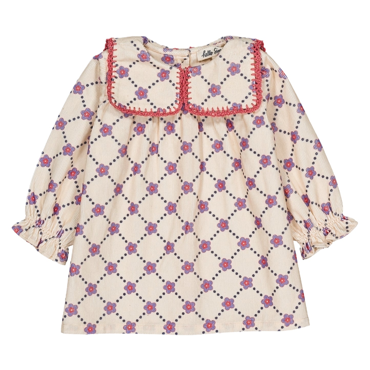 Pralinette baby dress Floral check