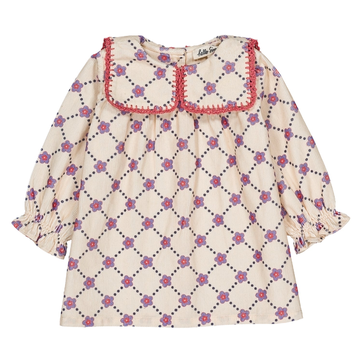 Pralinette baby dress Floral check