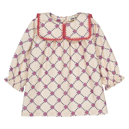 Pralinette baby dress Floral check