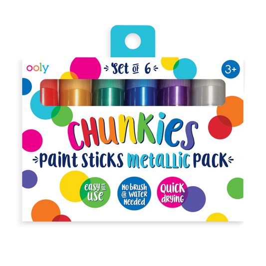 Chunkies Paint Sticks - Metallic - Pack of 6