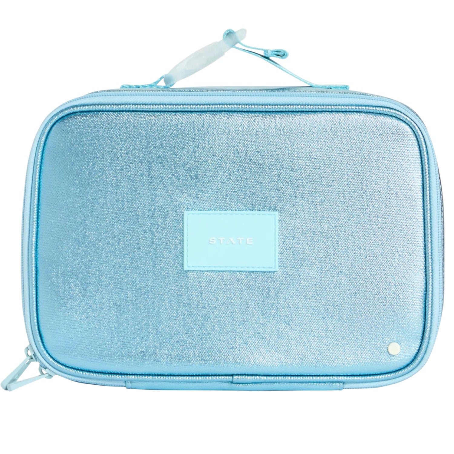 Blue Metallic Lunch Bag