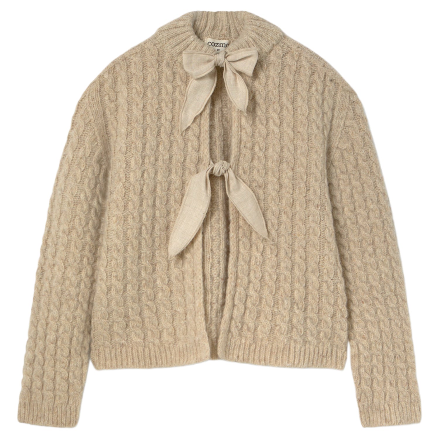 Tweed Tricot Bows Cardigan