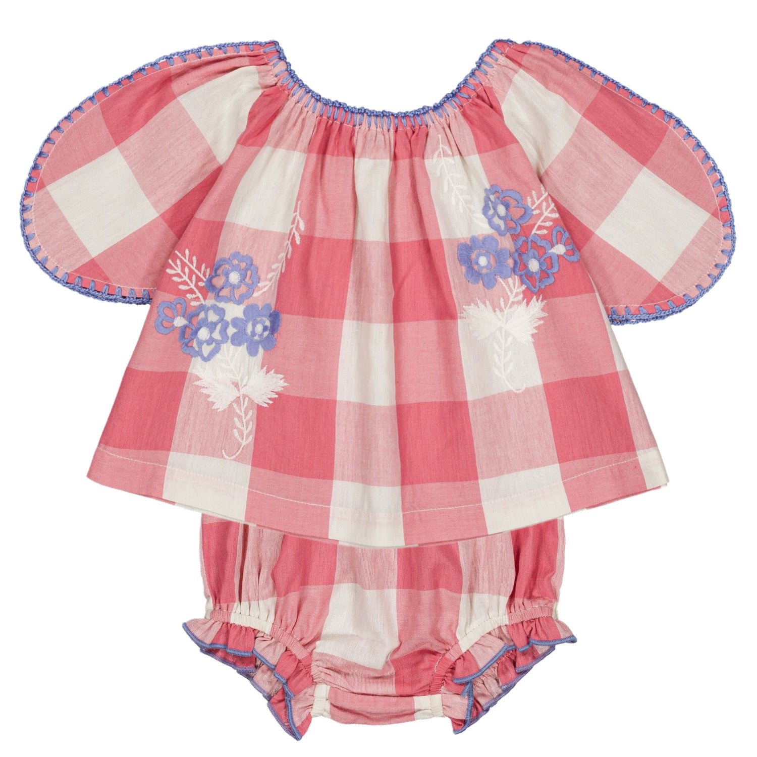 Marlette Check Rose Baby Set
