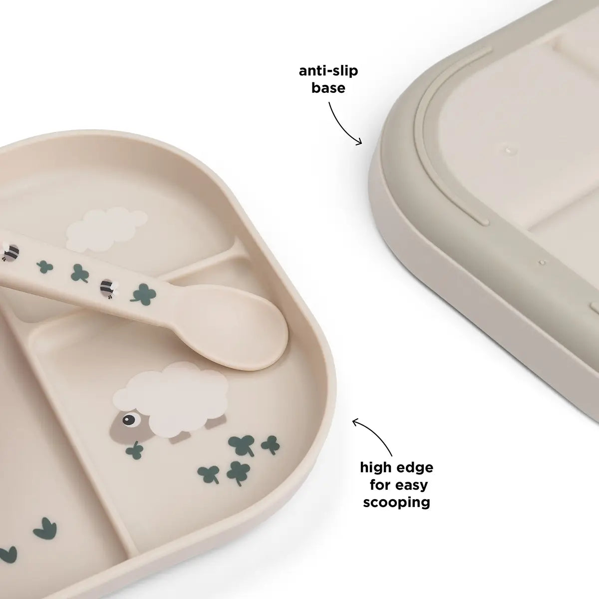 Foodie Compartment Plate Tiny Farm Sand
