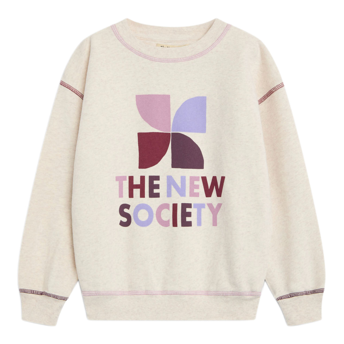 TNS Logo Sweatshirt Whisper White Melange Multicolor