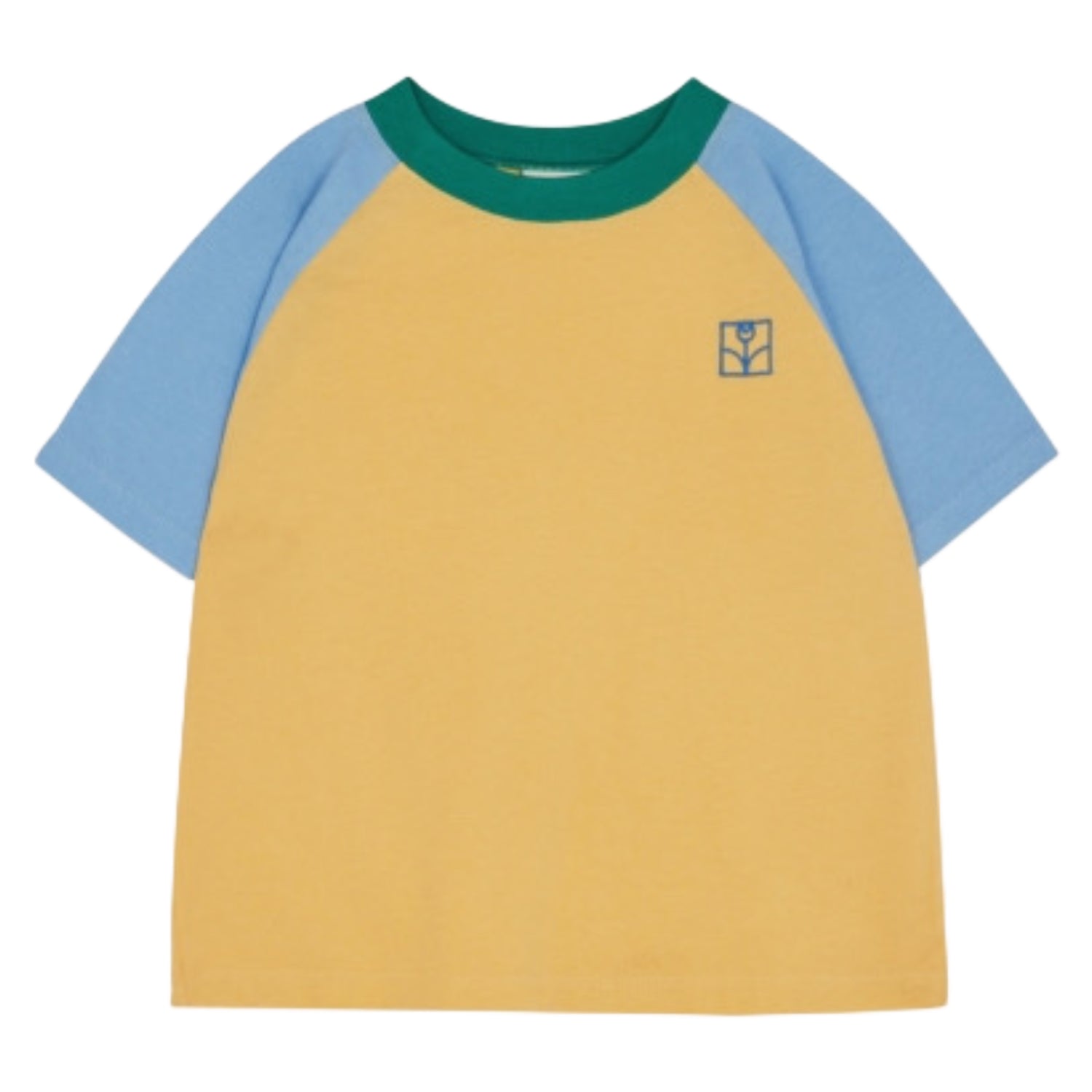 Color Block Yellow Kids Tshirt