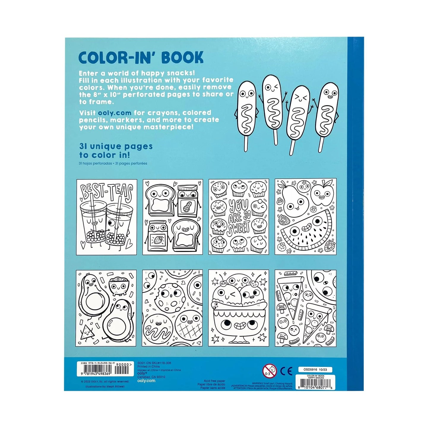 Color-in Book: Happy Snack