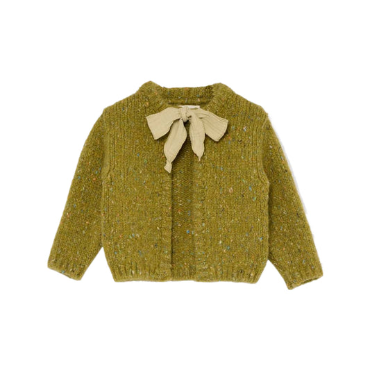 Andrea Flecked Baby Tricot Cardigan