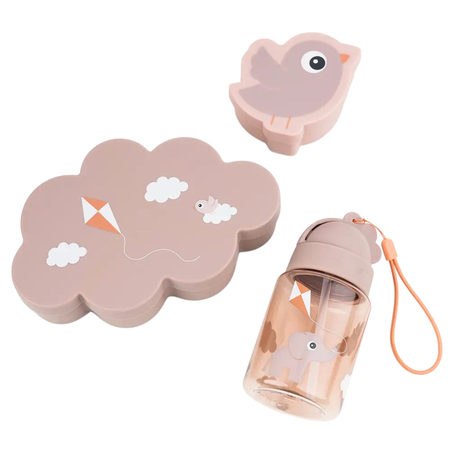 Lunch & Snack Box Straw Bottle Powder