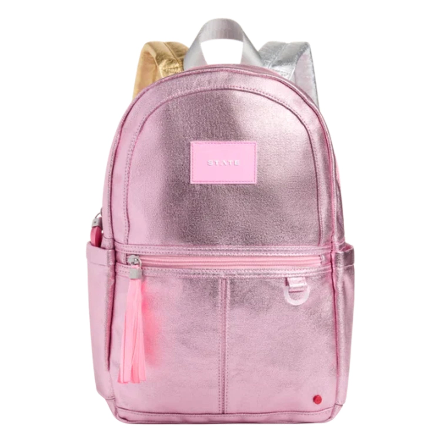 Pink / Silver Mini Backpack Silver