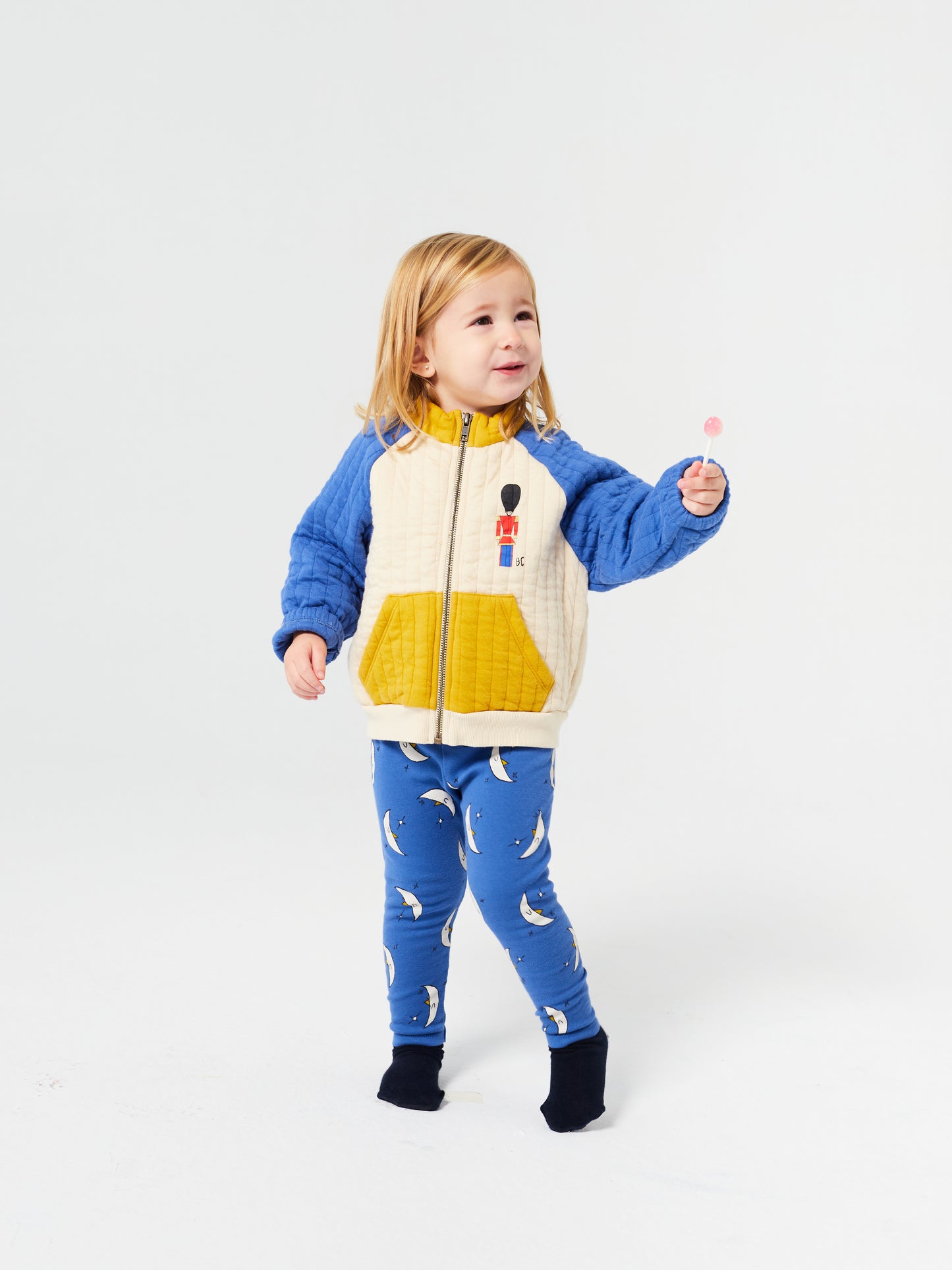 Little Tin Soldier Quilted Zipped Sweatshirt