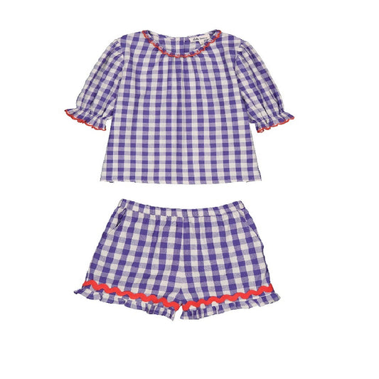 Ida Set Purple Gingham